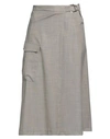 Vicolo Woman Midi Skirt Dove Grey Size Xs Polyester, Viscose, Elastane