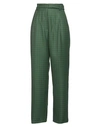 Attic And Barn Woman Pants Green Size 12 Polyester, Viscose In Green