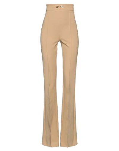 Elisabetta Franchi Woman Pants Sand Size 12 Polyester, Elastane In Beige