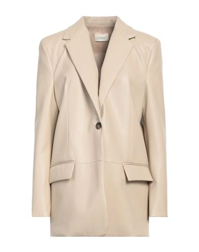 Vicolo Woman Blazer Beige Size M Polyester, Polyurethane