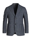 Mp Massimo Piombo Man Suit Jacket Lead Size 42 Virgin Wool In Blue