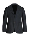 Mp Massimo Piombo Man Blazer Navy Size 36 Wool, Polyester, Polyamide In Navy Blue