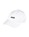 MSGM MSGM MAN HAT WHITE SIZE ONESIZE COTTON