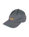 Msgm Embroidered Logo Baseball Cap In Grey