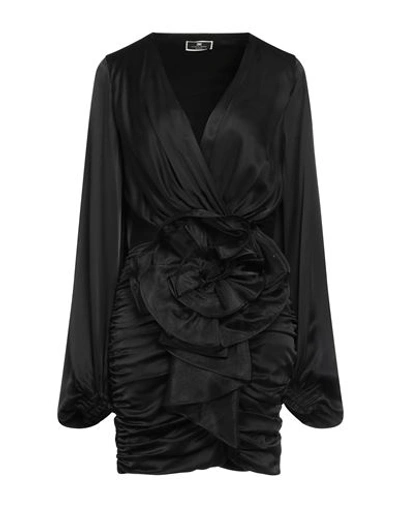 Elisabetta Franchi Woman Short Dress Black Size 4 Silk, Polyester In Black
