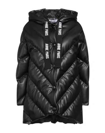 Annie Paris Woman Down Jacket Black Size 10 Polyamide