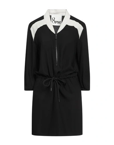 8pm Woman Short Dress Black Size M Polyester
