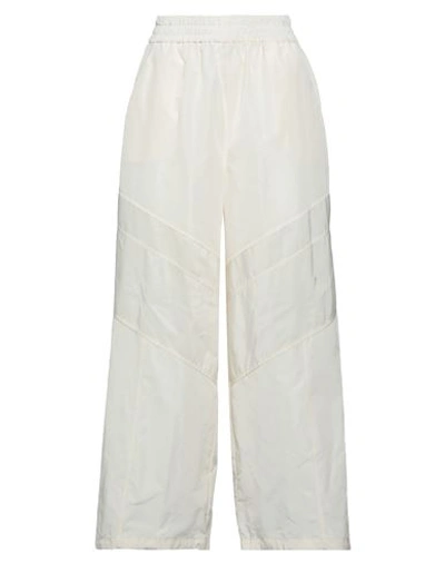 Suoli Woman Pants Ivory Size 10 Polyester In White