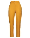 I Blues Woman Pants Ocher Size 4 Polyester, Viscose, Elastane In Yellow