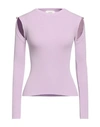 Vicolo Woman Sweater Lilac Size Onesize Viscose, Polyester In Purple