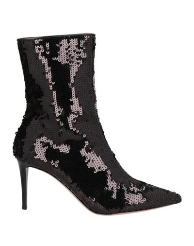 Elisabetta Franchi Woman Ankle Boots Black Size 10 Soft Leather In Black