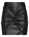 Odi Et Amo Woman Mini Skirt Black Size 6 Polyurethane, Viscose, Polyester
