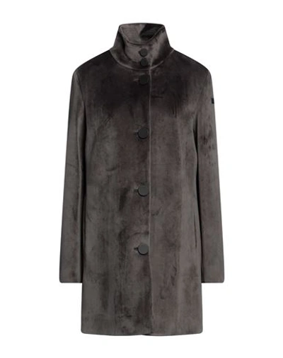 Rrd Woman Coat Steel Grey Size 8 Polyester, Elastane In Grey