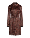 Momoní Woman Mini Dress Military Green Size 8 Silk, Elastane In Green
