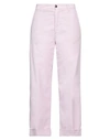 Myths Woman Pants Lilac Size 6 Cotton, Polyester, Elastane In Pink