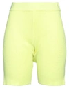 Vicolo Woman Shorts & Bermuda Shorts Lime Green Size Onesize Viscose, Polyester In Green