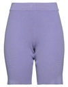 Vicolo Woman Shorts & Bermuda Shorts Light Purple Size Onesize Viscose, Polyester