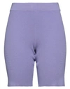 Vicolo Woman Shorts & Bermuda Shorts Mauve Size Onesize Viscose, Polyester In Purple