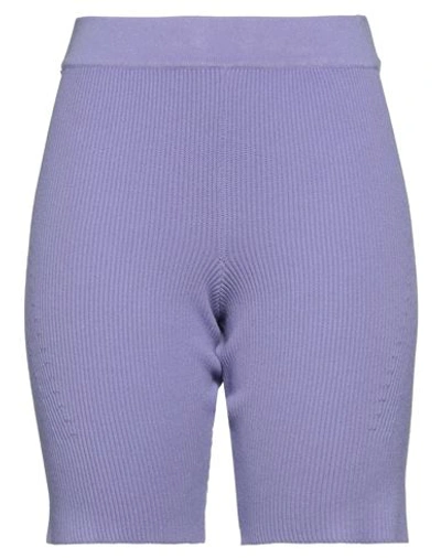 Vicolo Woman Shorts & Bermuda Shorts Mauve Size Onesize Viscose, Polyester In Purple