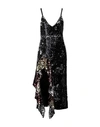Cinqrue Woman Midi Dress Black Size S Polyester, Elastane In Black