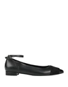 Stele Woman Ballet Flats Black Size 12 Soft Leather In Black