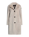 Rrd Woman Coat Light Grey Size 6 Polyester, Elastane