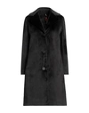 Rrd Woman Coat Black Size 8 Polyester, Elastane