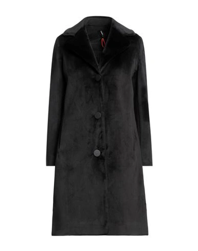 Rrd Woman Coat Black Size 8 Polyester, Elastane