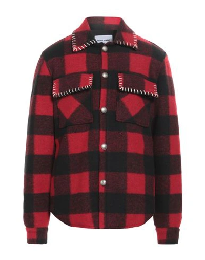 Front Street 8 Checked Overshirt In Red