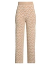 Vicolo Woman Pants Sand Size Onesize Viscose, Acrylic, Elastane In Beige