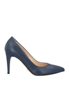 Stele Woman Pumps Midnight Blue Size 12 Soft Leather In Blue
