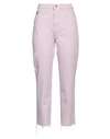 Desigual Woman Denim Pants Lilac Size 6 Cotton In Purple