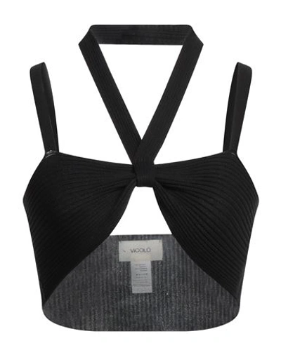 Vicolo Woman Top Black Size Onesize Viscose, Polyester