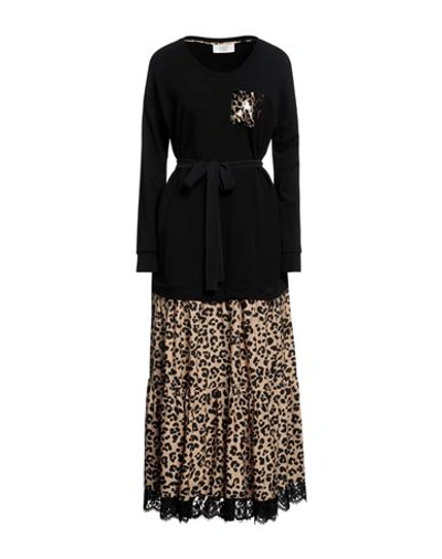 Vdp Collection Woman Maxi Dress Black Size 6 Viscose, Elastane