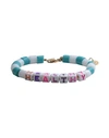 SPORTY AND RICH SPORTY & RICH WOMAN BRACELET TURQUOISE SIZE - PLASTIC