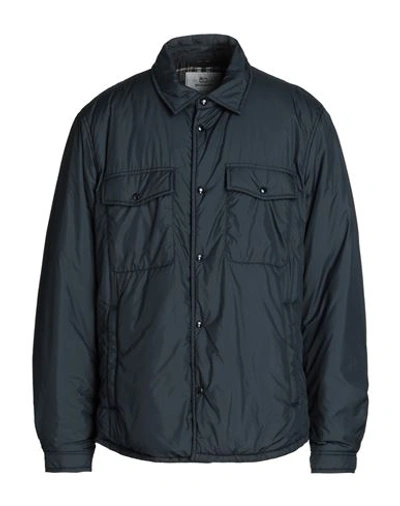 Woolrich Man Jacket Navy Blue Size Xxl Polyester In Navy Blue
