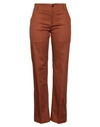 Department 5 Woman Pants Brown Size 8 Cotton, Elastane