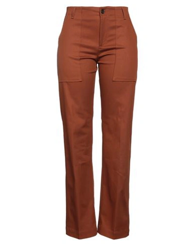 Department Five Department 5 Woman Pants Brown Size 8 Cotton, Elastane