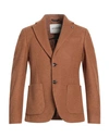 Officina 36 Man Blazer Camel Size 36 Polyester, Virgin Wool, Acrylic In Beige