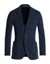 Drumohr Man Suit Jacket Navy Blue Size 48 Cotton, Elastane