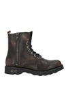 Cult Man Ankle Boots Dark Brown Size 12 Soft Leather In Brown
