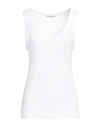 Michael Stars Woman Tank Top White Size Onesize Cotton