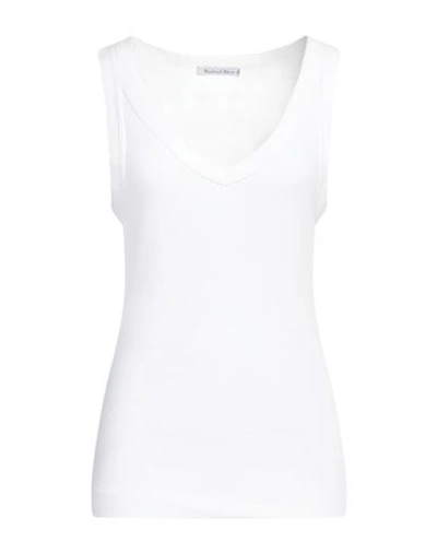 Michael Stars Woman Tank Top White Size Onesize Cotton