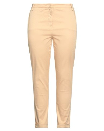 Manila Grace Woman Pants Marigold Size 10 Cotton, Elastane In Yellow