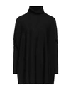 Shirtaporter Woman Turtleneck Black Size 10 Merino Wool