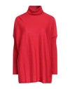 Shirtaporter Woman Turtleneck Red Size 6 Merino Wool