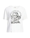 Blugirl Blumarine Woman T-shirt White Size 8 Cotton