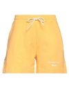 Msgm Woman Shorts & Bermuda Shorts Apricot Size Xs Organic Cotton In Orange