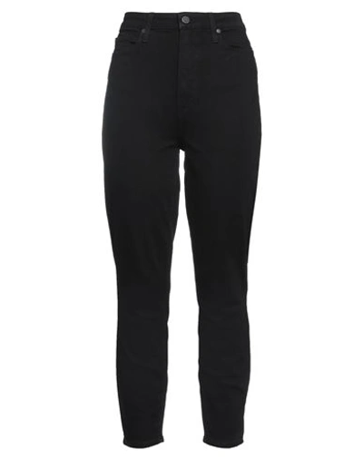 PAIGE PAIGE WOMAN PANTS BLACK SIZE 32 RAYON, COTTON, POLYESTER, ELASTANE