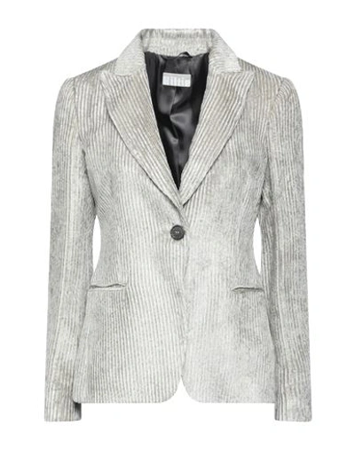 Kiltie Woman Suit Jacket Light Grey Size 10 Viscose
